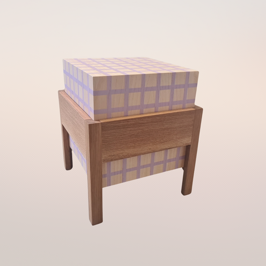 Tabouret PIXIE design contemporain - Siège bois artisanal Morgane Binet