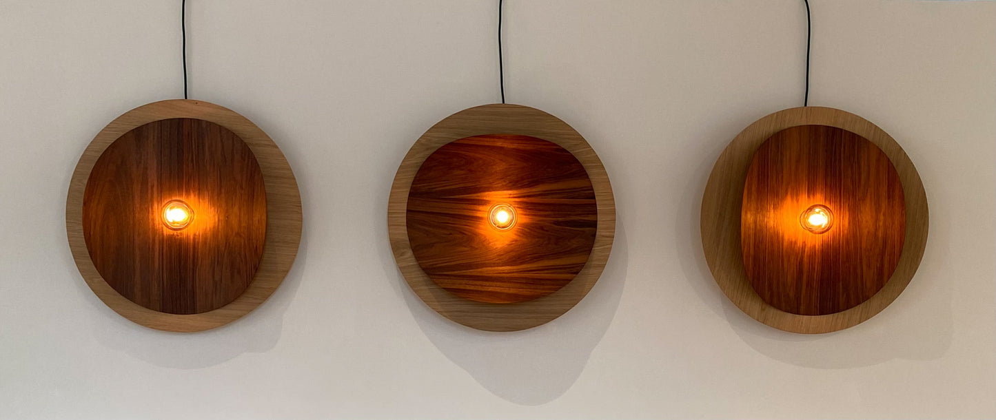 Applique murale détail fabrication - Luminaire bois artisanal français