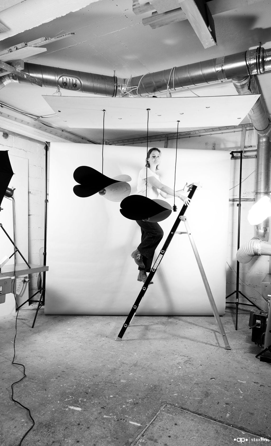 atelier - installation luminaire