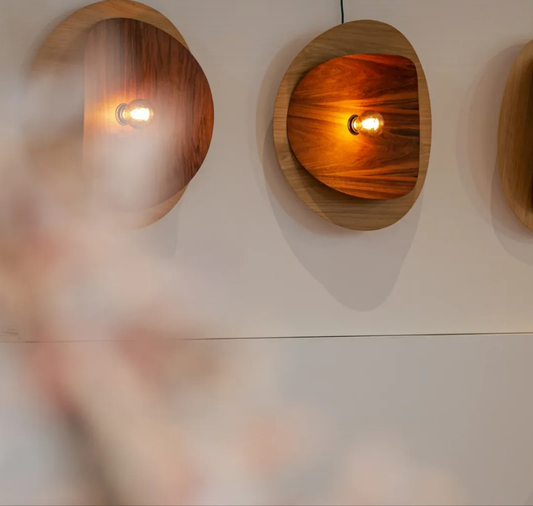 Applique murale bois design contemporain - Éclairage mural artisanal Morgane Binet